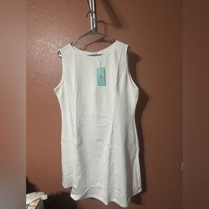 Women's Summer A-Line Sleeveless Boat Neck Mini Dress